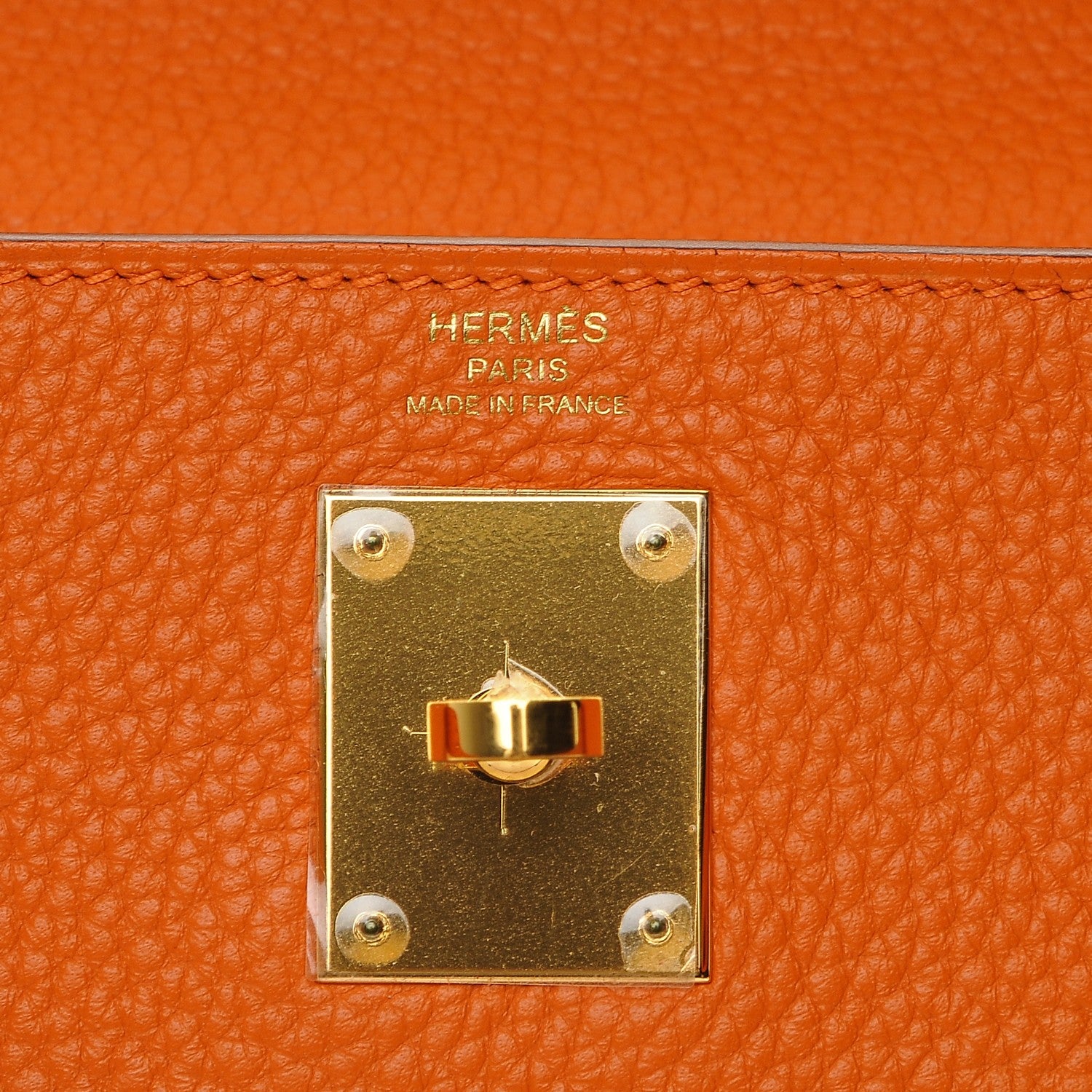 Hermes Taurillon Clemence Kelly Retourne 28 Orange 18 of 24
