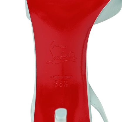 Christian Louboutin Nappa Apostropha 80 Slingback Pumps 38.5 Iceberg 8 of 10
