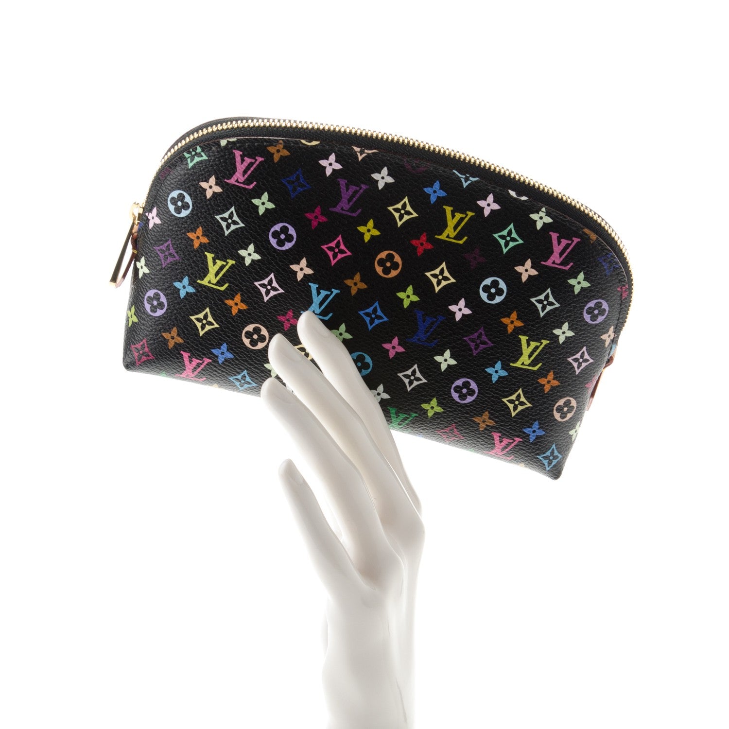 Louis Vuitton Monogram Multicolor Cosmetic Pouch Black Grenade 2 of 6