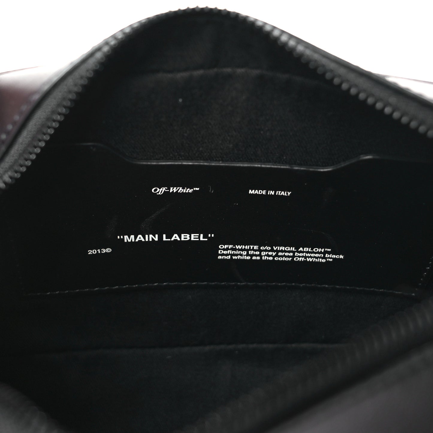 Calfskin Diag Binder Clip Camera Belt Bag Black