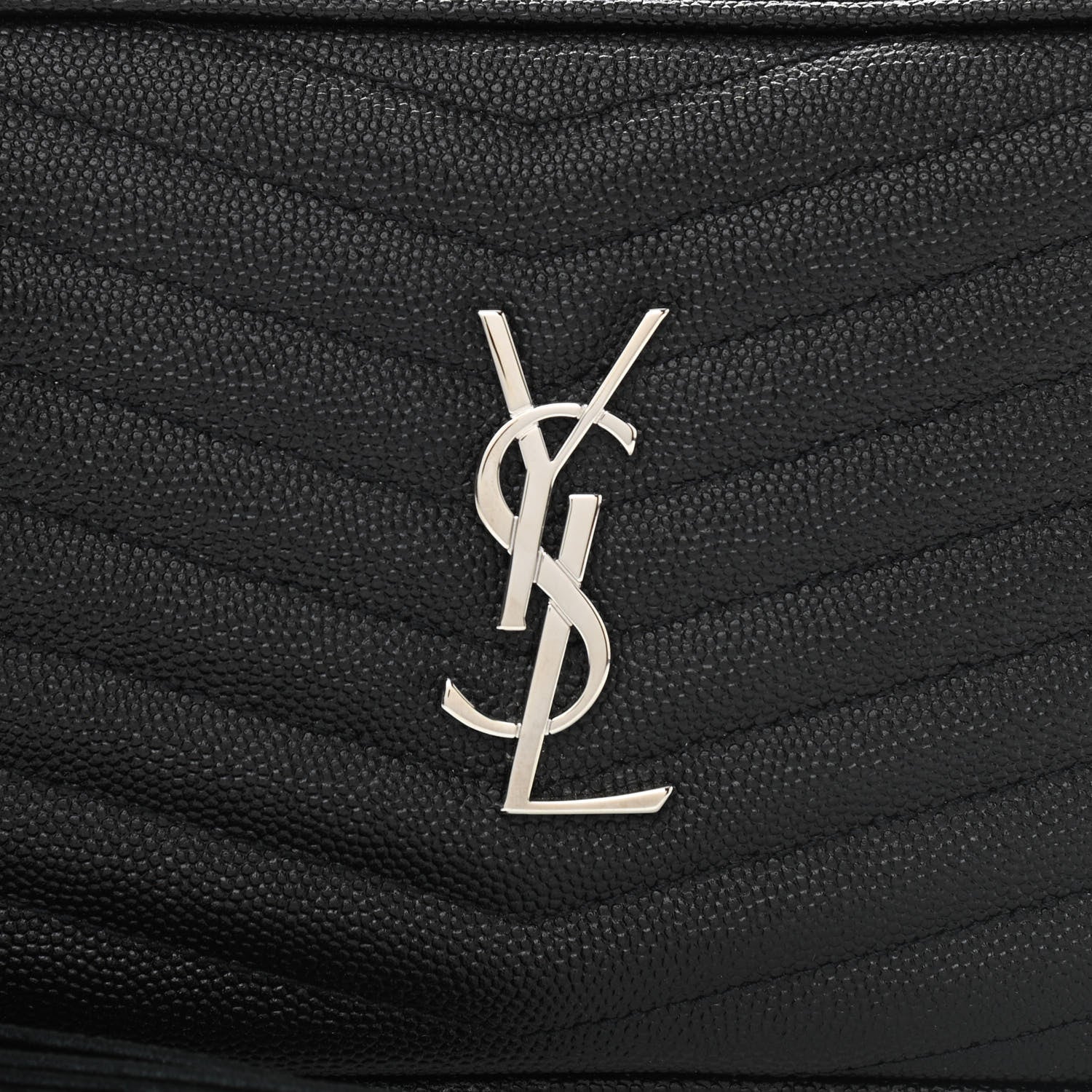 Saint Laurent Grain De Poudre Matelasse Monogram Mini Lou Camera Bag Black 7 of 9