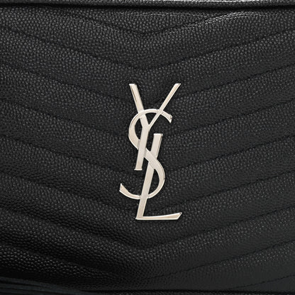 Saint Laurent Grain De Poudre Matelasse Monogram Mini Lou Camera Bag Black 7 of 9