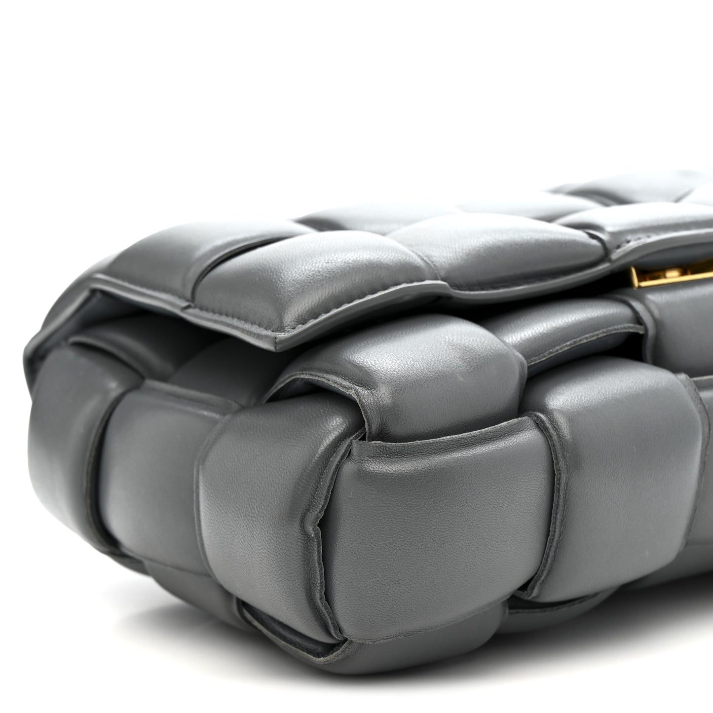 Nappa Maxi Intreccio Padded Cassette Crossbody Bag Thunder