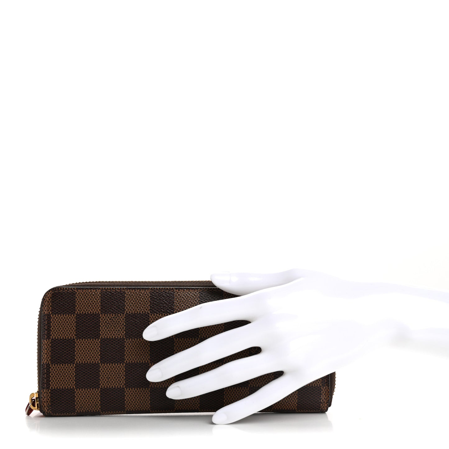 Damier Ebene Clemence Wallet Cherry