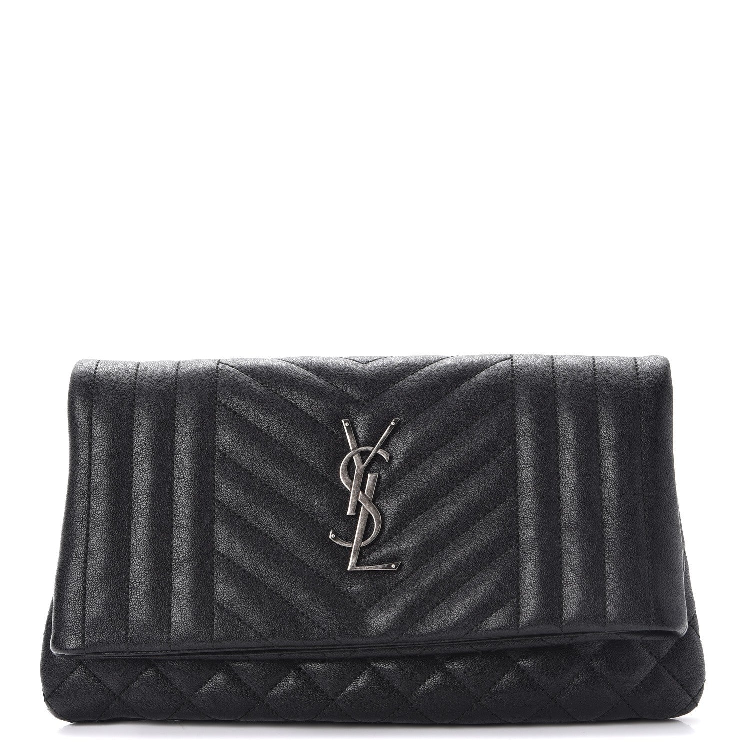Saint Laurent Calfskin Tri-quilt Monogram West Hollywood Clutch Black 1 of 7