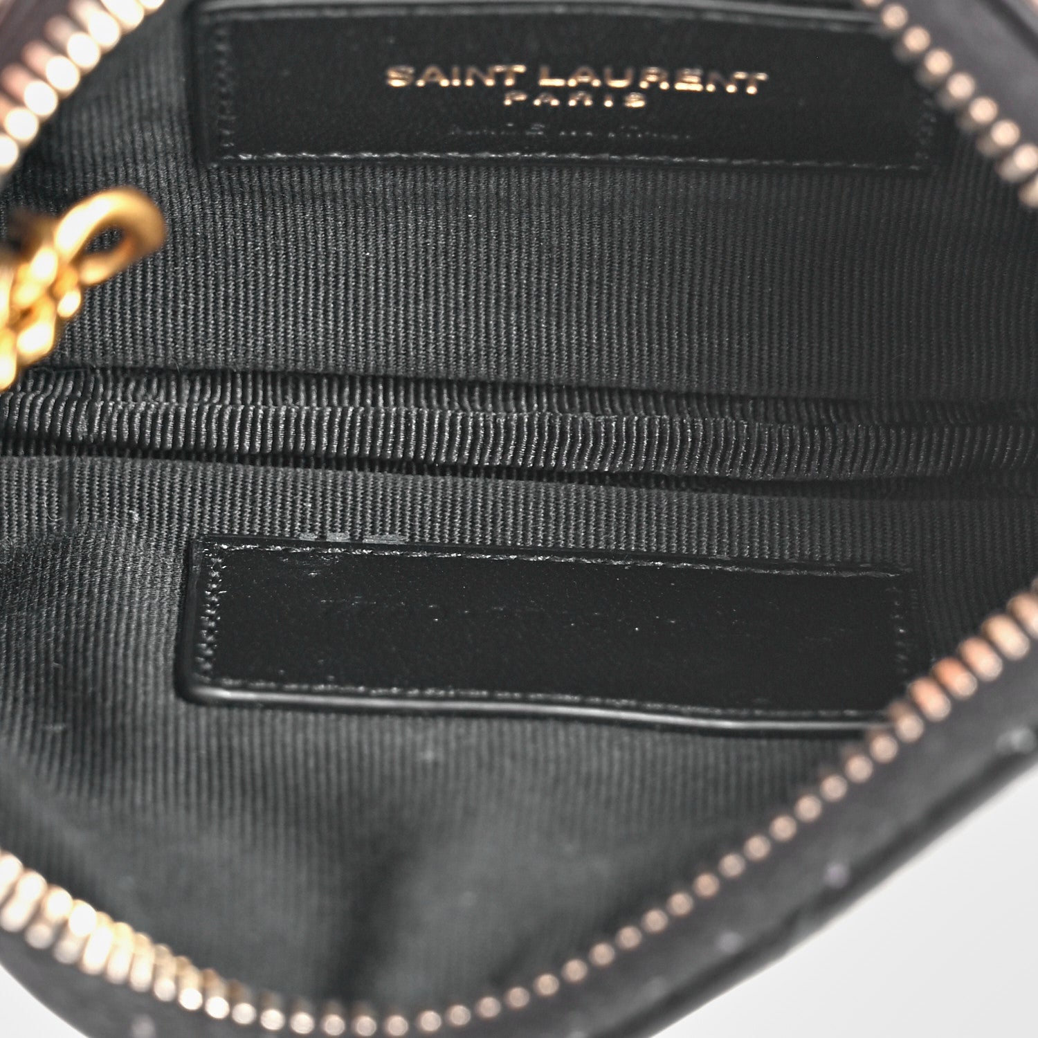 Saint Laurent Calfskin Matelasse Monogram Key Pouch Black 5 of 8