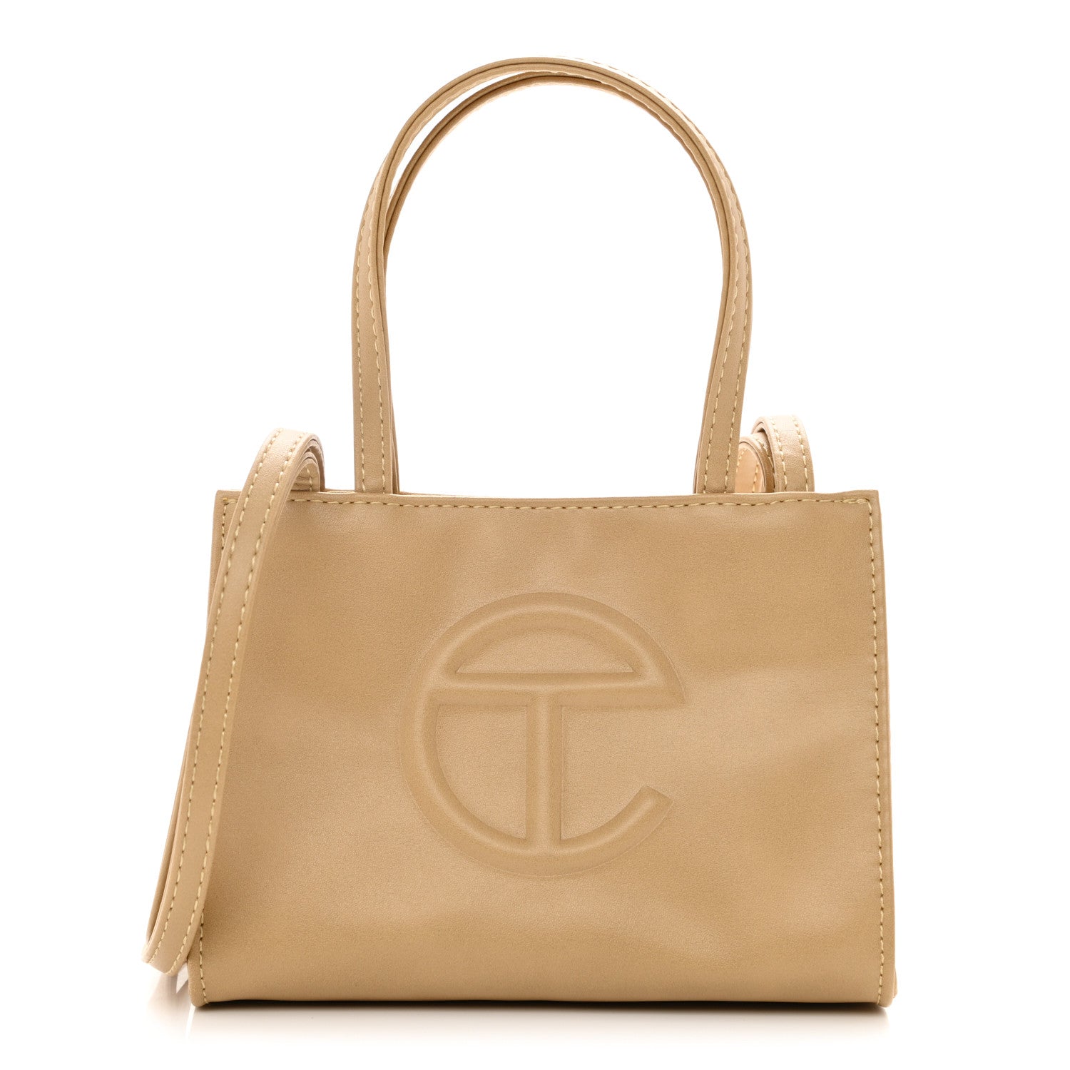 Telfar Vegan Leather Small Shopping Bag Cream 1 of 9