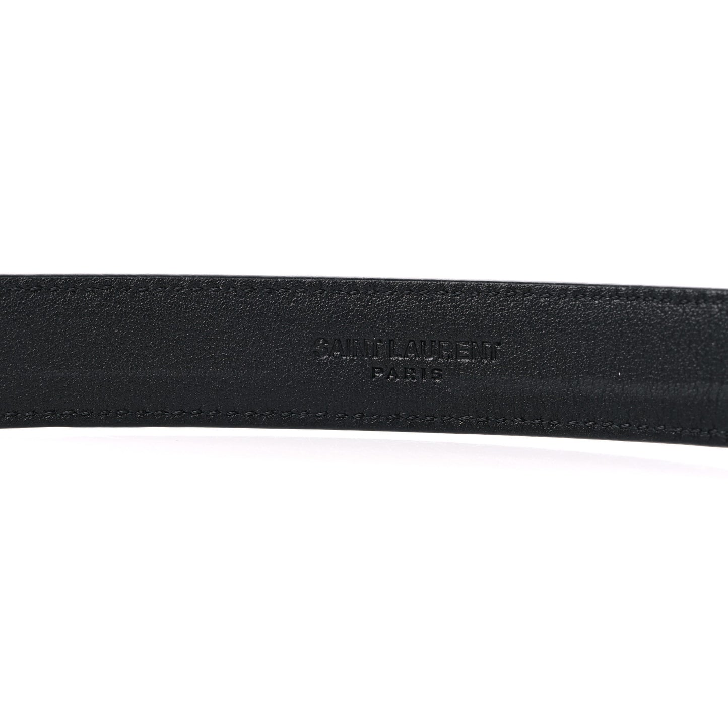 Calfskin Crocodile Embossed Monogram Square Buckle Belt 80 32 Black