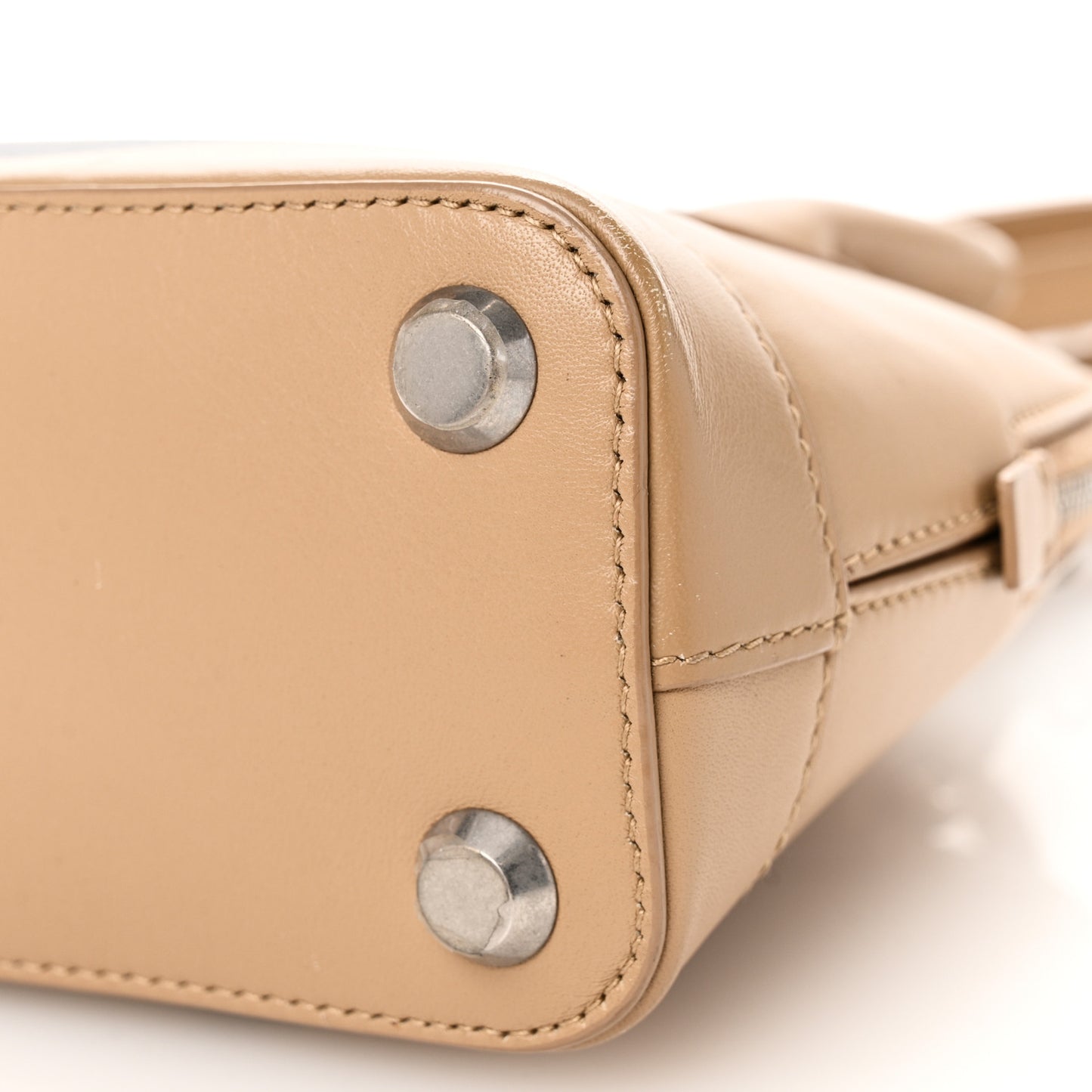 Calfskin Happy Sad XXS Ville Top Handle Bag Light Brown