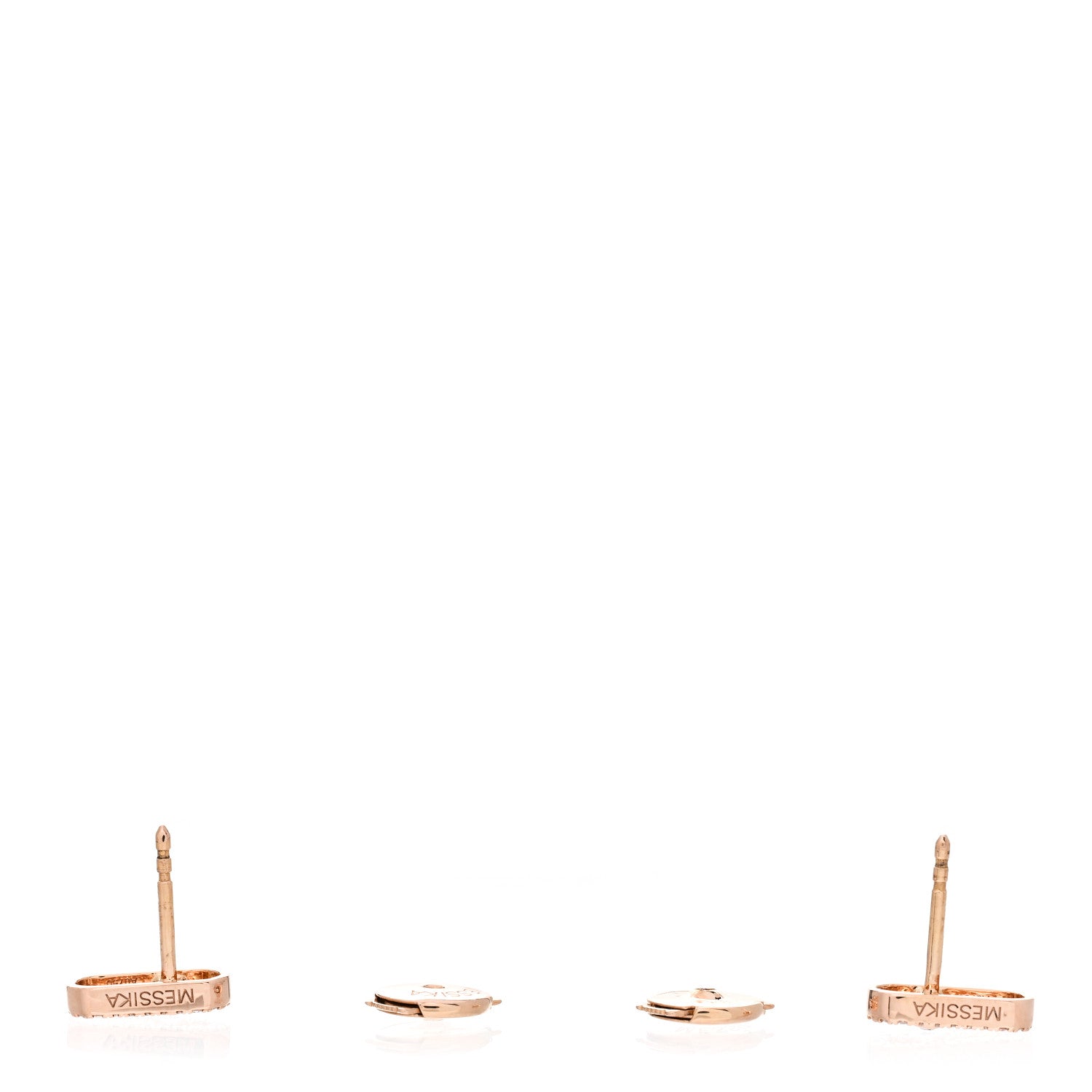 Messika 18K Rose Gold Diamond Move Uno Earrings 3 of 7