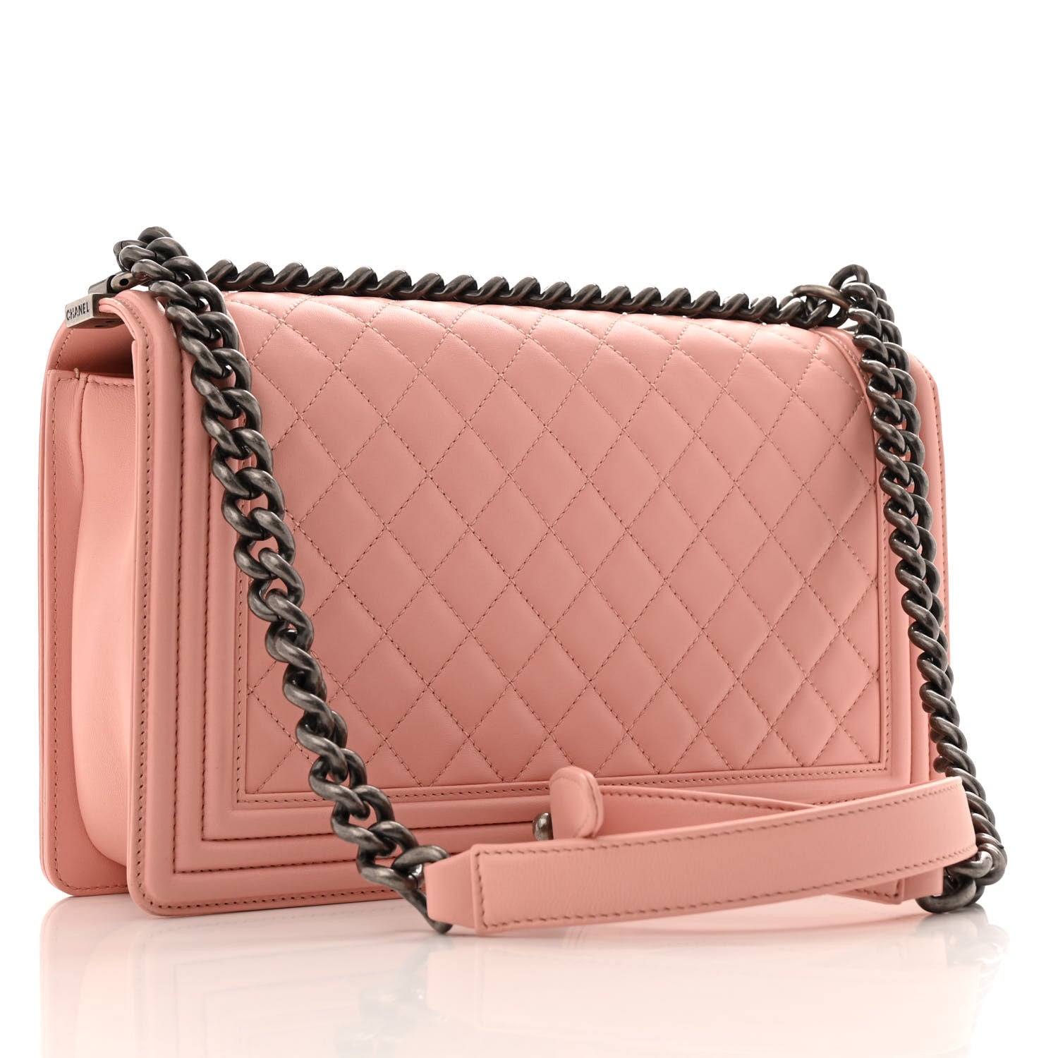 Chanel Lambskin Quilted New Medium Boy Flap Light Pink 3 of 12