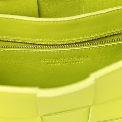 Bottega Veneta Lambskin Maxi Intrecciato Cassette Crossbody Bag Acid Kiwi 6 of 10