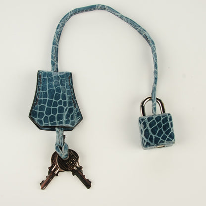 Hermes Shiny Porosus Crocodile Birkin 30 Blue Jean 32 of 32