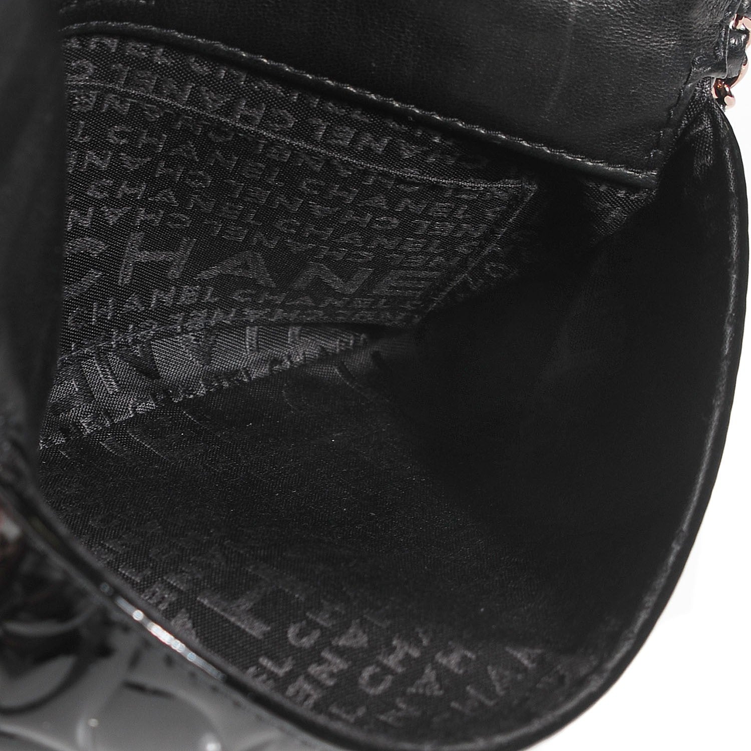Chanel Patent Camellia Embossed Mini Rectangular Flap Black 5 of 7