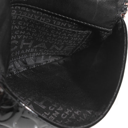 Chanel Patent Camellia Embossed Mini Rectangular Flap Black 5 of 7