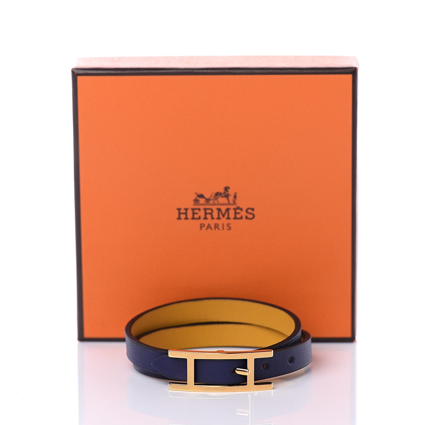 Swift Behapi Double Tour Bracelet T2 Bleu Encre Ambre