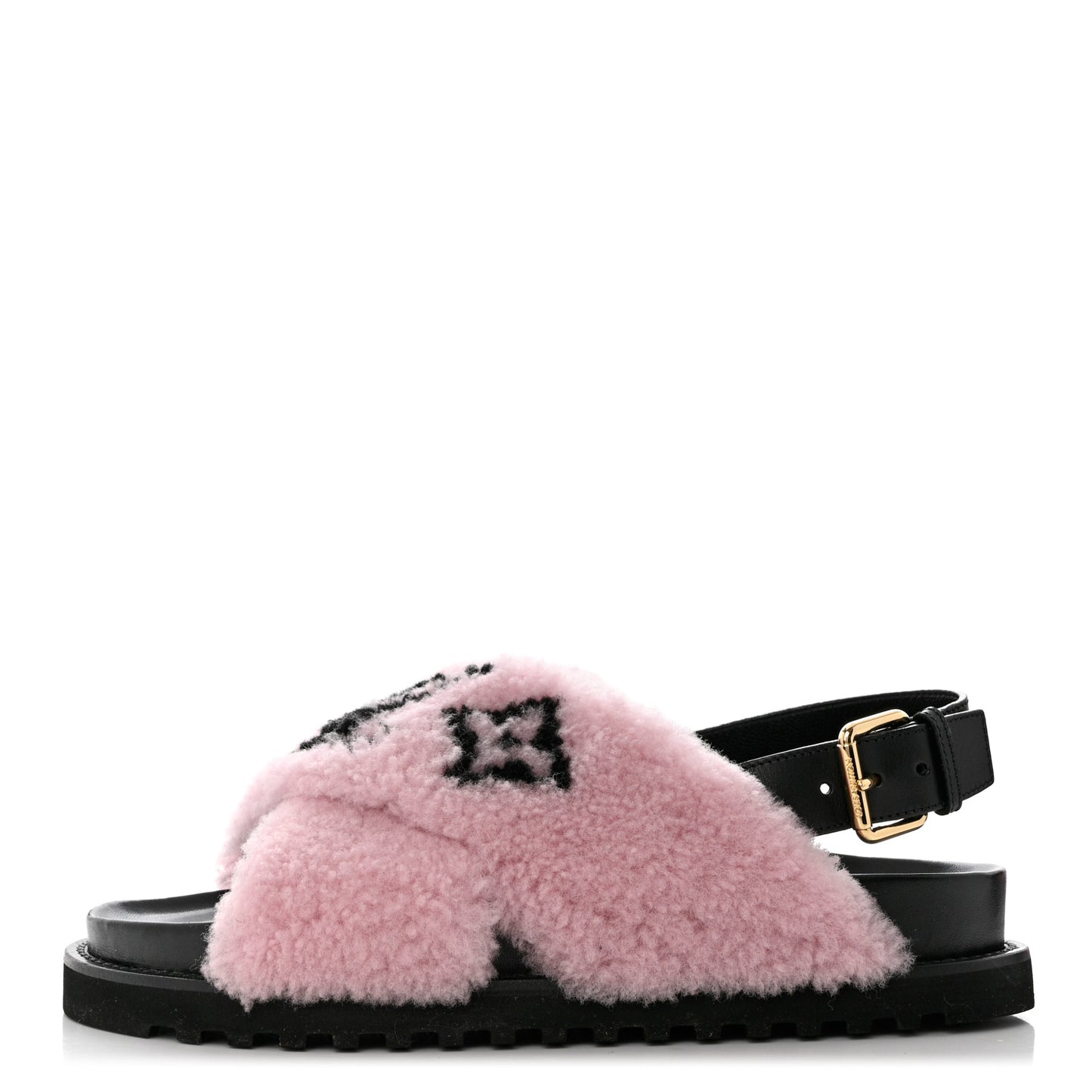 Shearling Paseo Sandals 40 Pink