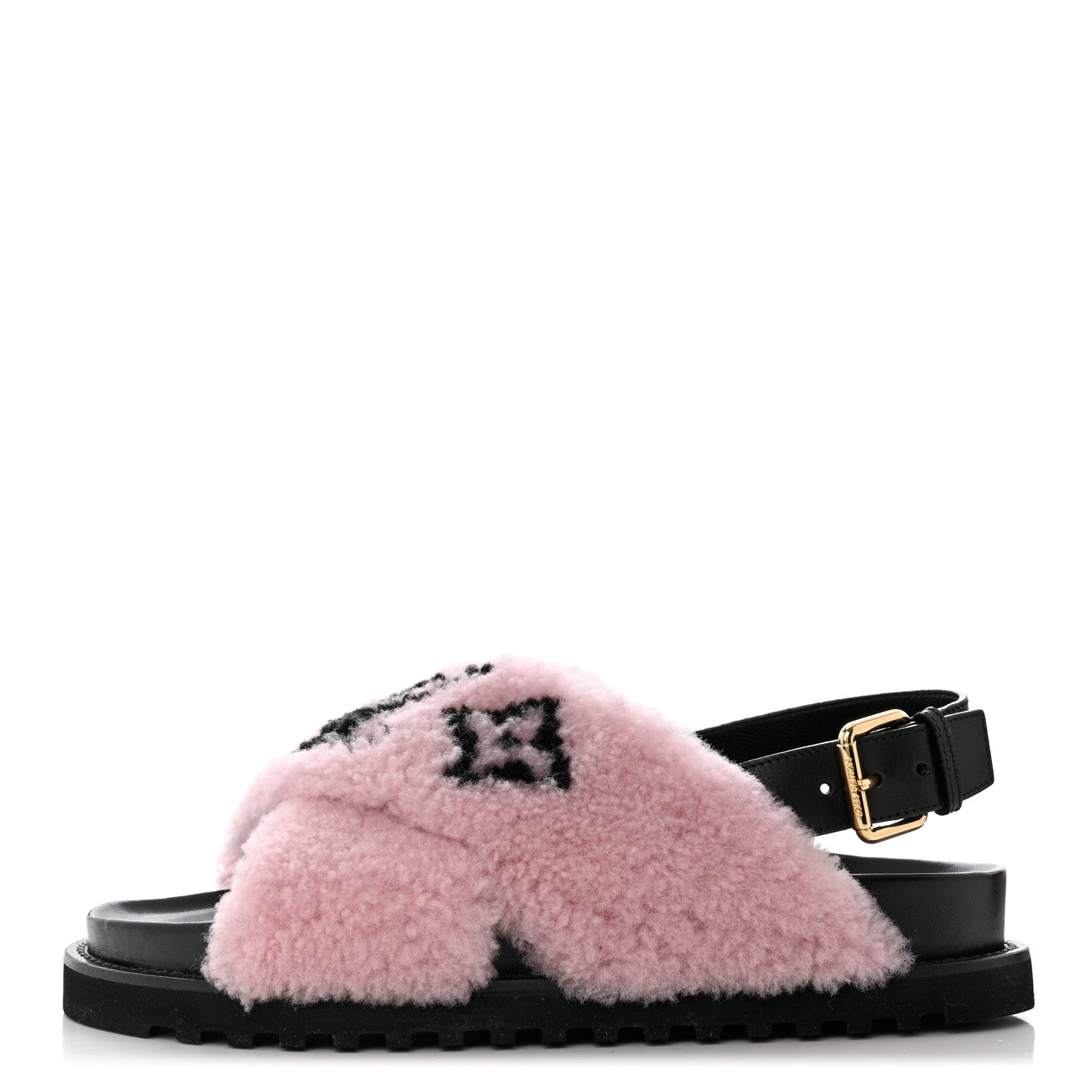 Louis Vuitton Shearling Paseo Sandals 40 Pink 1 of 8