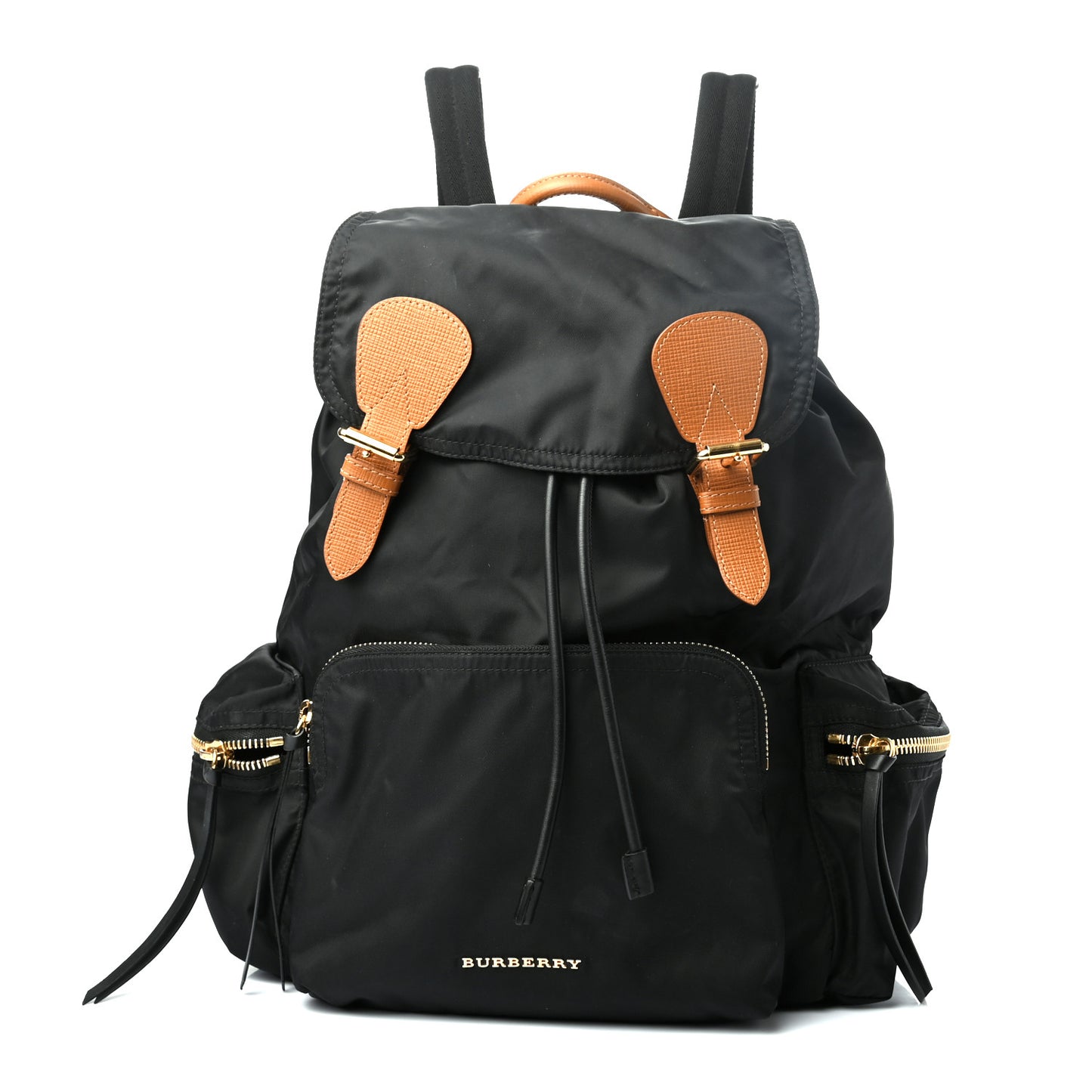 Nylon Large Rucksack Backpack Black