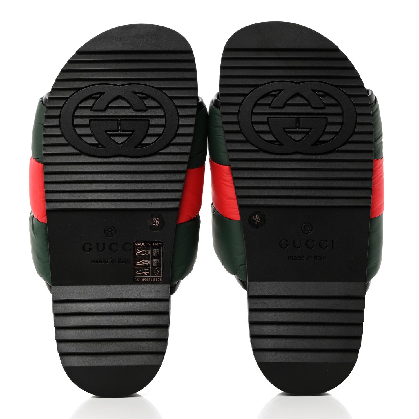 Nylon Web Womens Slide Sandals 36 Black Green Red
