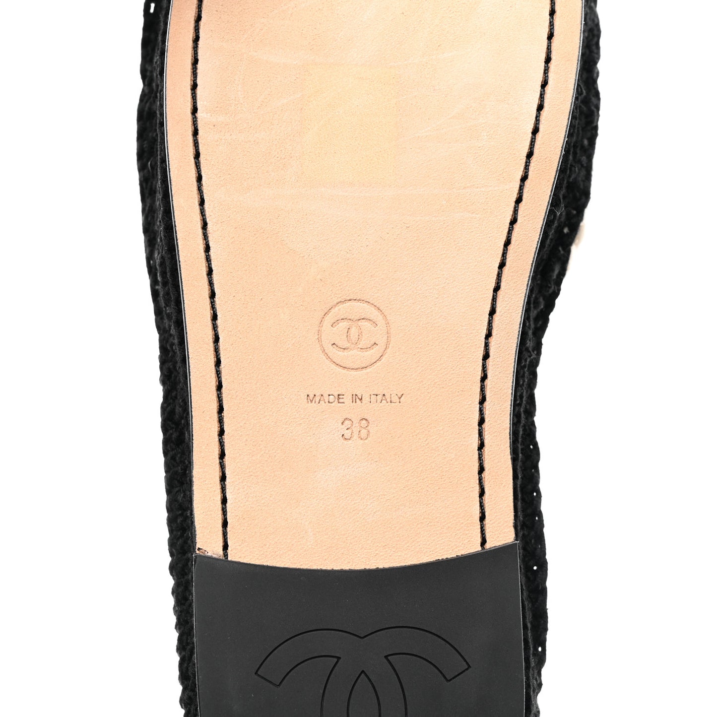Crochet Mules 38 Ivory Black
