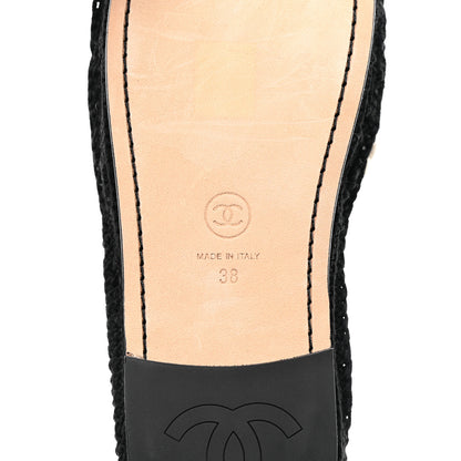Chanel Crochet Mules 38 Ivory Black 8 of 9