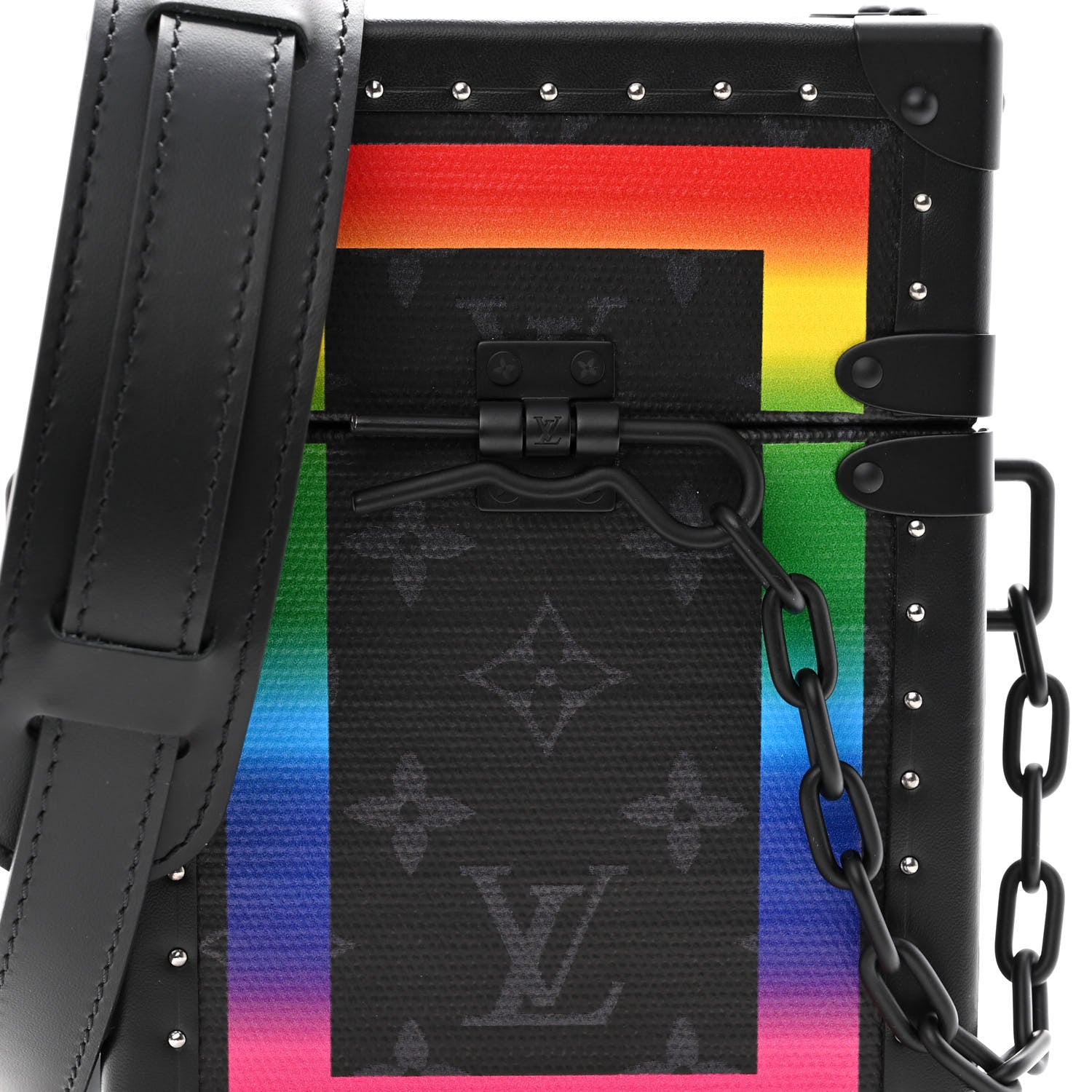 Louis Vuitton Monogram Eclipse Rainbow Vertical Trunk Black 7 of 9