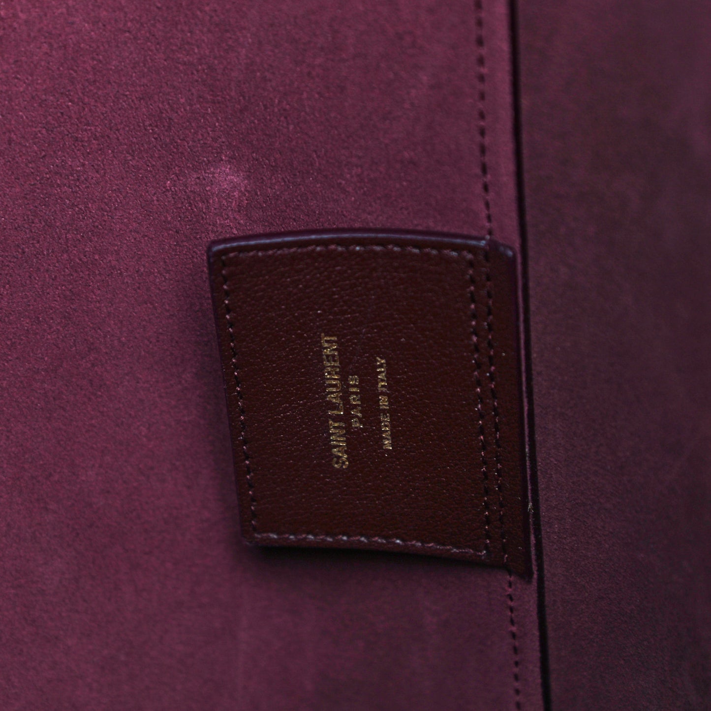 Calfskin Large Shopping Tote Old Bordeaux