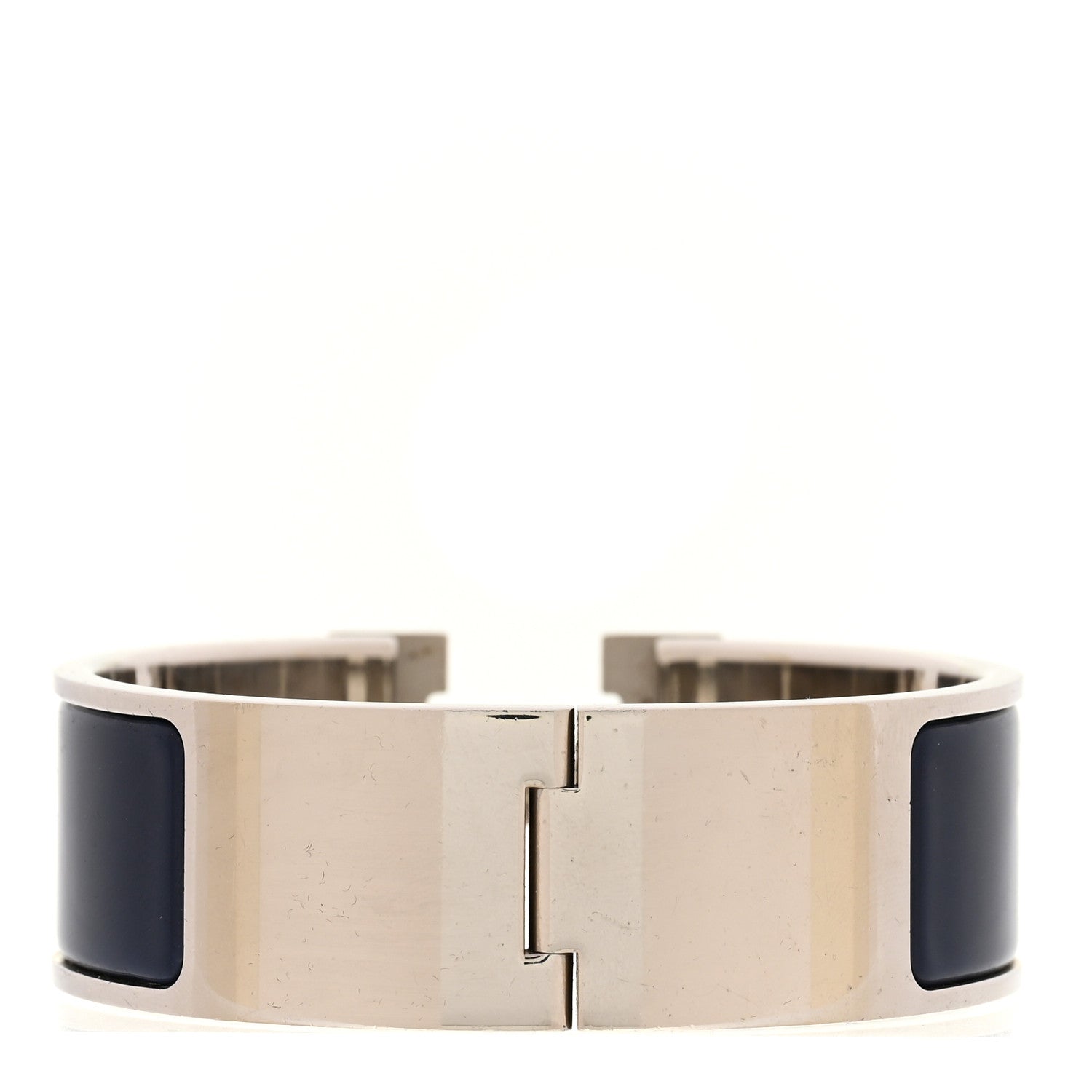 Hermes Enamel Wide Clic Clac H Bracelet PM Bleu Indigo 3 of 4