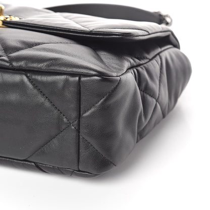 Chanel Lambskin Quilted Large 19 Flap Black 10 of 10