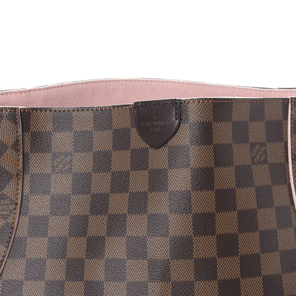 Louis Vuitton Damier Ebene Caissa Hobo Rose Ballerine 6 of 11