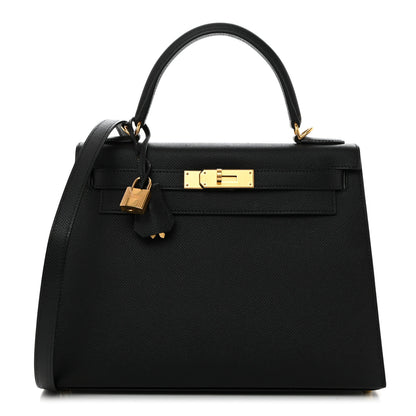Hermes Epsom Kelly Sellier 28 Black 1 of 11