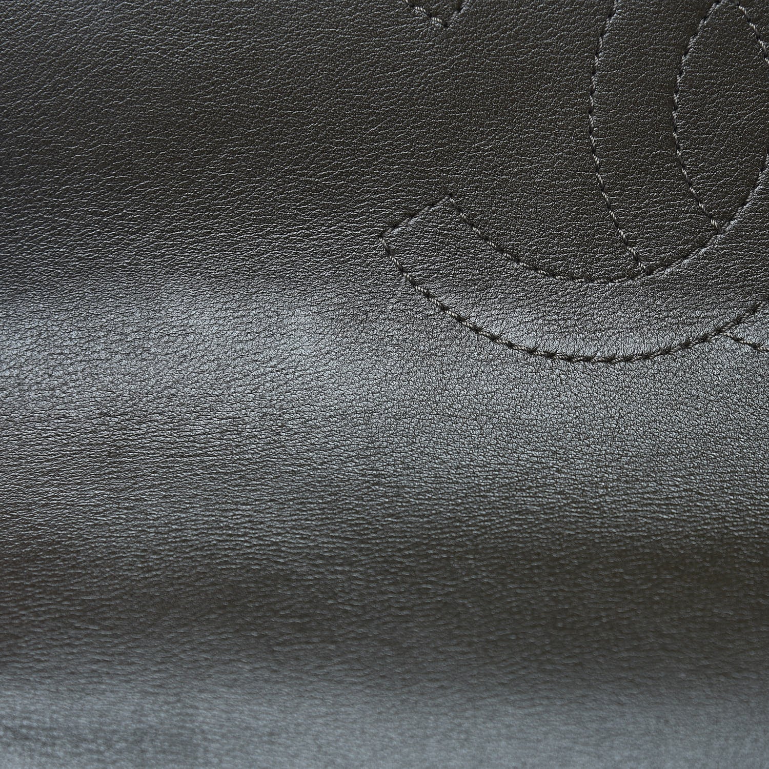 Chanel Calfskin Quilted Medium Gold Bar Top Handle Flap Dark Khaki 10 of 22