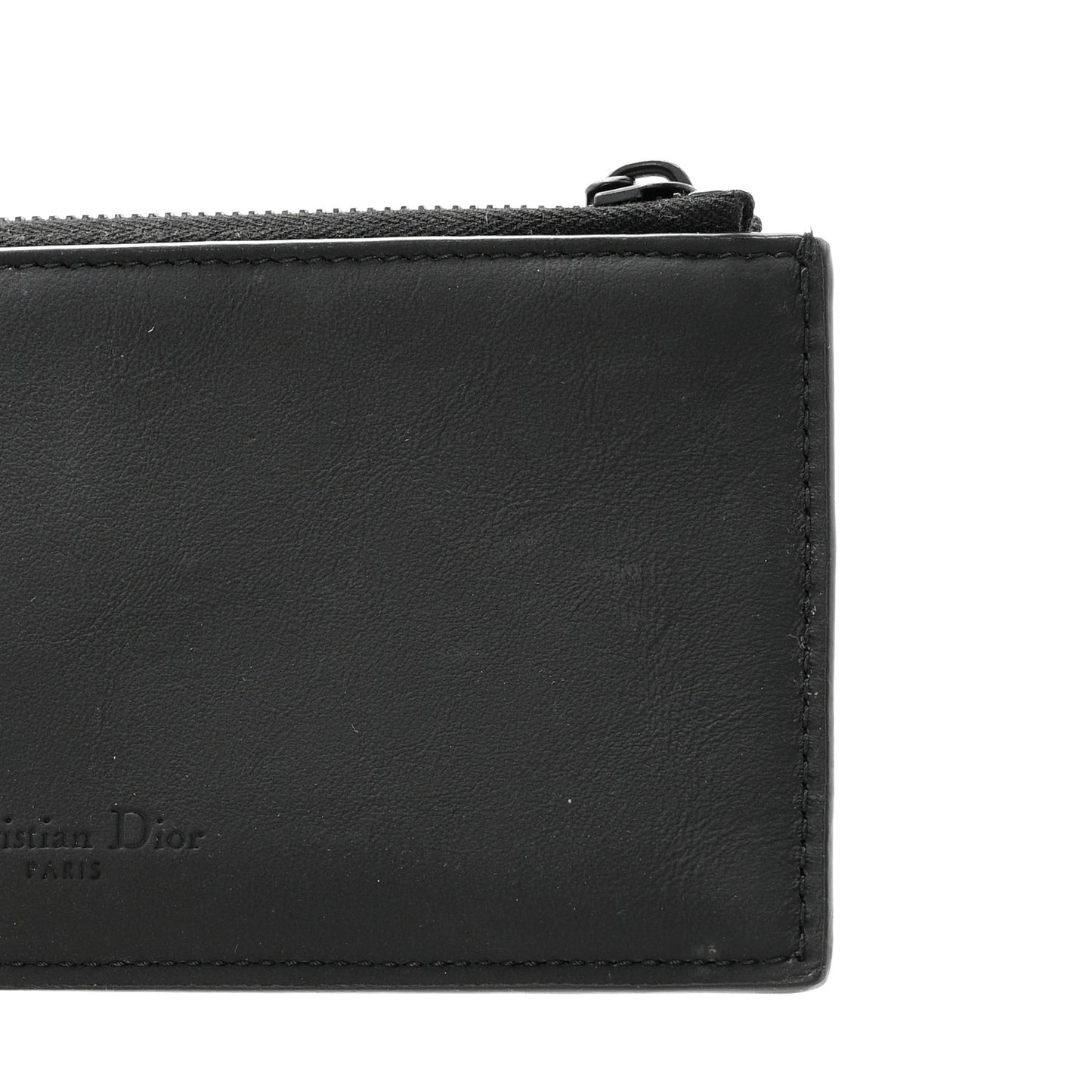 Ultra Matte Calfskin Saddle Chain Wallet Pouch Black