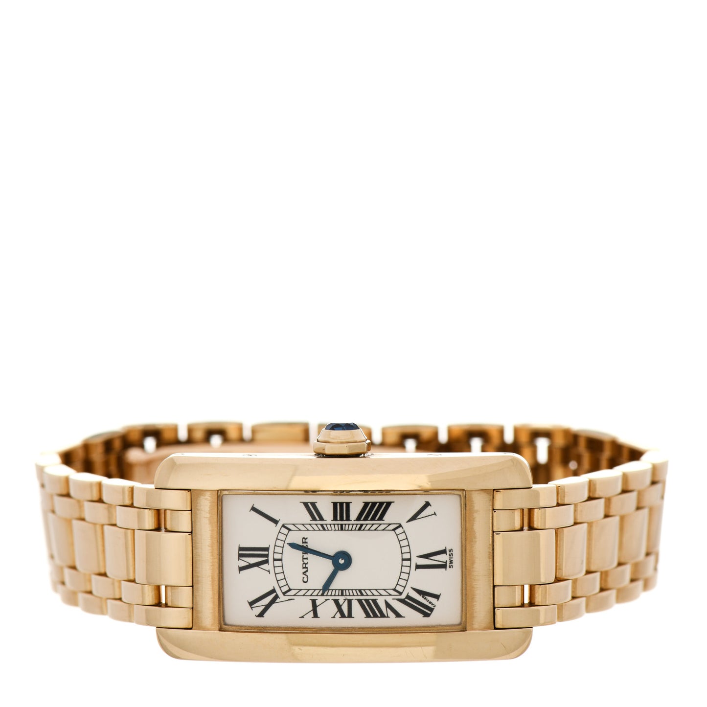 18K Yellow Gold 19mm Tank Americaine Quartz Watch