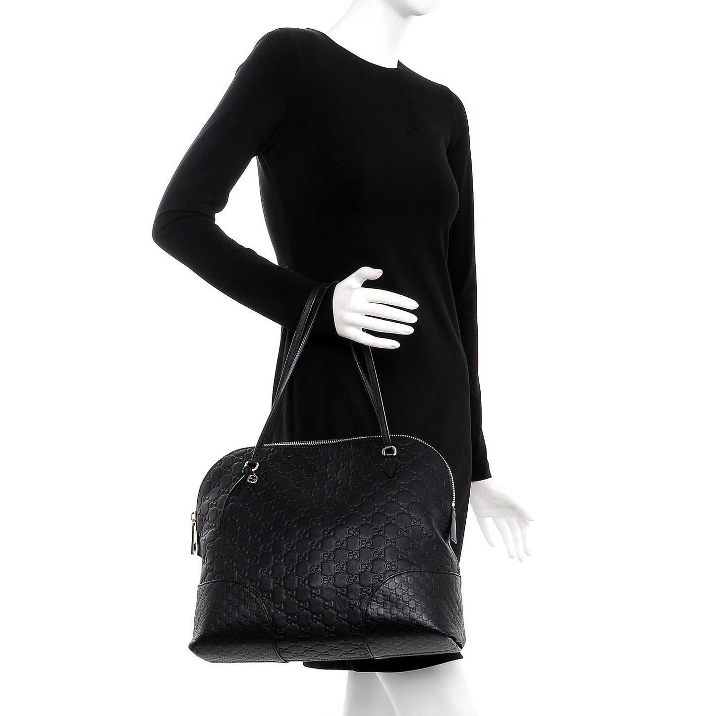 Guccissima Medium Bree Shoulder Bag Black
