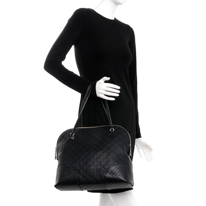 Gucci Guccissima Medium Bree Shoulder Bag Black 2 of 7