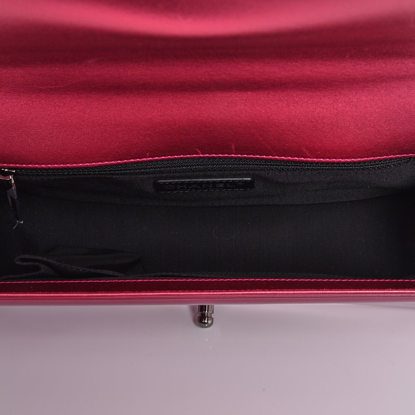 Metallic Patent Quilted New Medium Boy Flap Fuchsia