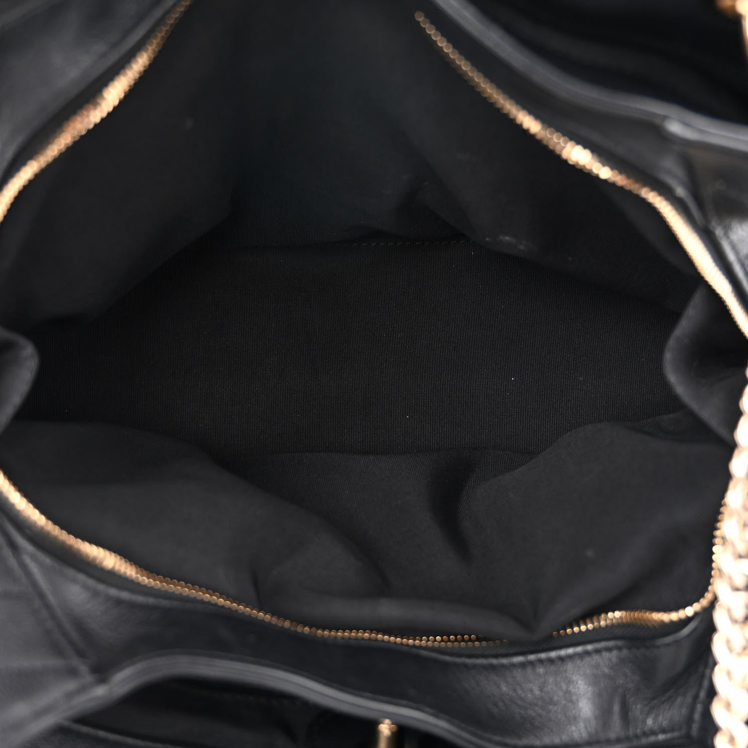 Chanel Calfskin Stitched Large Chevron Chic Shopping Bag Black 7 of 13
