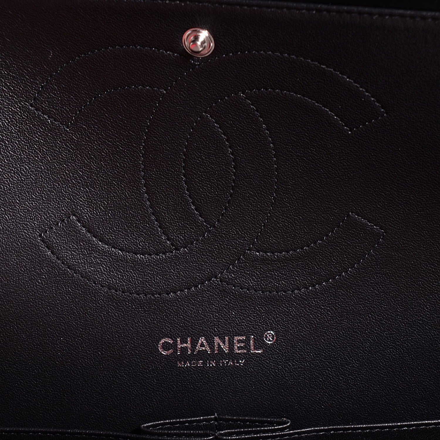 Chanel Lambskin Chevron Quilted Jumbo Double Flap So Black 7 of 9
