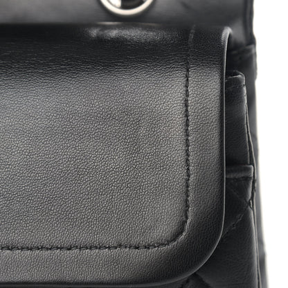Chanel Lambskin Quilted Medium Double Flap Black 13 of 15