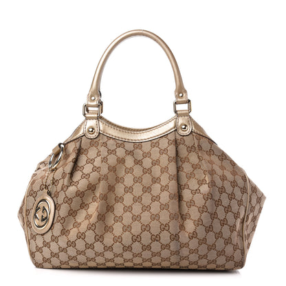 Gucci Monogram Medium Sukey Tote Champagne 1 of 14