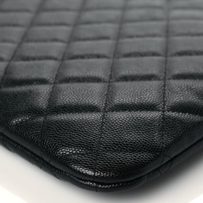 Chanel Caviar Quilted Medium Cosmetic Case Black 10 of 11