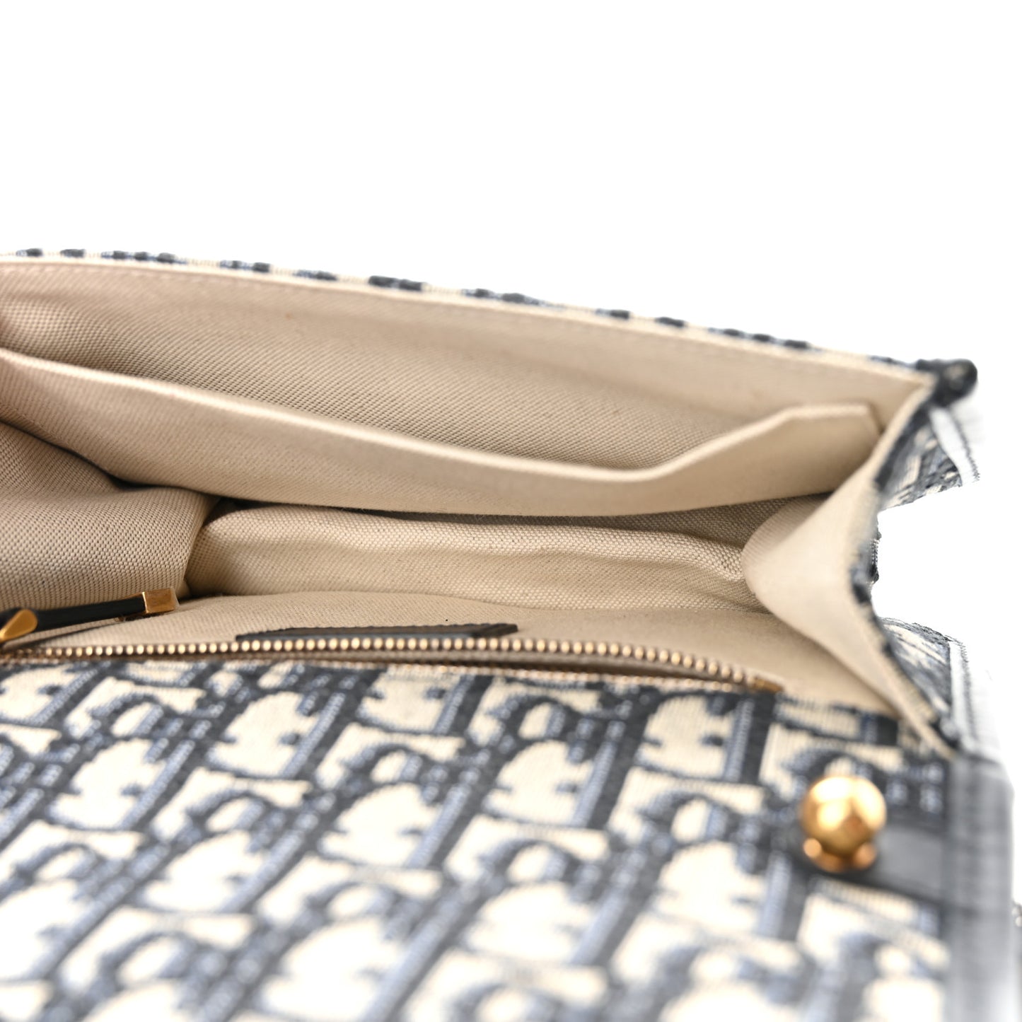 Oblique Small DiorAddict Flap Bag Navy Blue