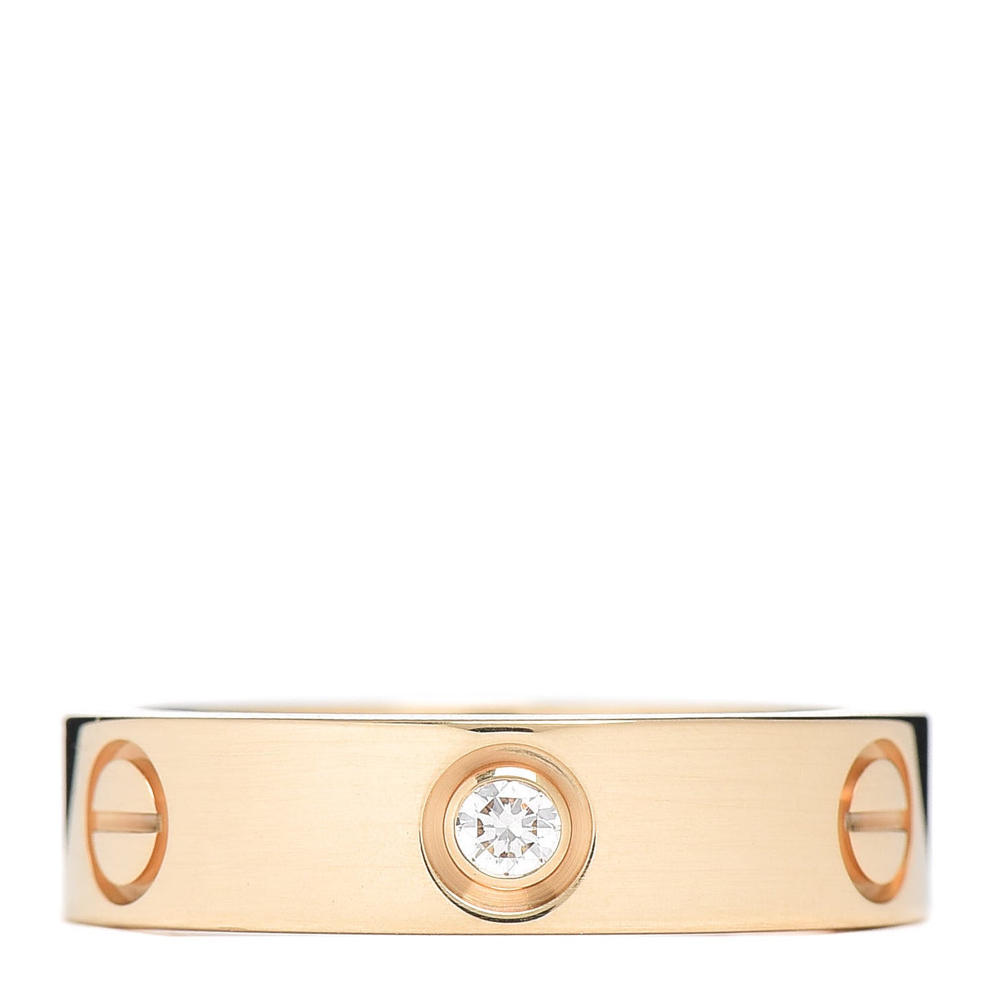 18K Yellow Gold 3 Diamond 5.5mm LOVE Ring 58 8.5