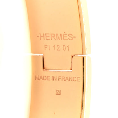 Hermes Enamel Narrow Clic Clac H Fusion Bracelet PM Rose Candeur Jaune Tennis 4 of 4