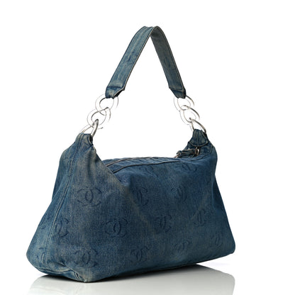 Chanel Denim CC Hobo Dark Blue 2 of 16