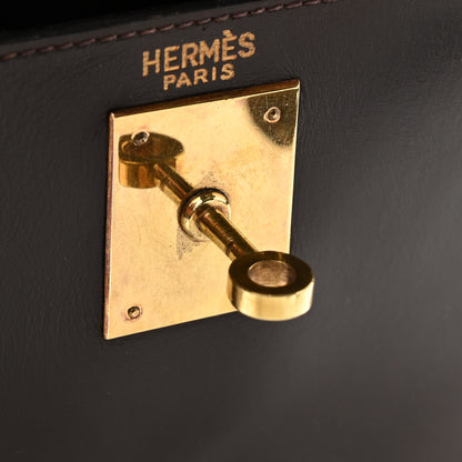 Hermes Box Kelly Retourne 28 Chocolate 19 of 21