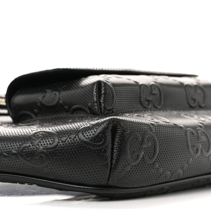 Gucci Calfskin GG Tennis Embossed Pocket Belt Bag Black 9 of 10