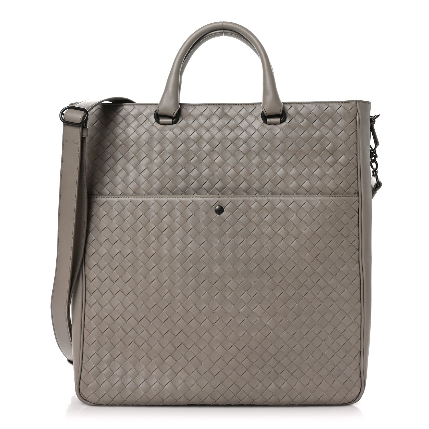 Bottega Veneta Nappa Intrecciato Front Pocket Convertible Tote Grey 1 of 8